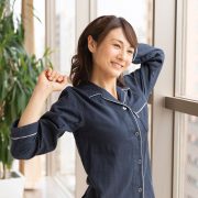 めざましテレビ（フジテレビ）の「イマドキ」で3重ガーゼパジャマが紹介されました。